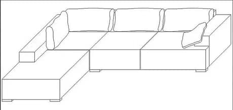 Beispielfoto Polsterreinigung großes Sofa